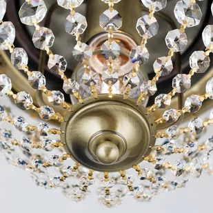 Lampa sufitowa Plafond, patyna/przezroczysta Ø26cm - Lampy sufitowe - miniaturka - grafika 2