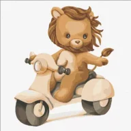 Malowanie po numerach - Ideyka Malowanie po numerach - Motocyklista 30x30cm - miniaturka - grafika 1