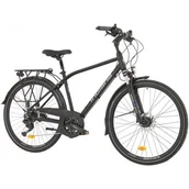 Rowery - Rower trekkingowy INDIANA X-Road 5.0 M19 28 cali męski Czarno-srebrny - miniaturka - grafika 1