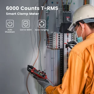 KAIWEETS KC602 Smart Digital Clamp Meter, 6000 Counts True-RMS, Auto Range, AC/DC Current, NCV Detection Function - Multimetry - miniaturka - grafika 3