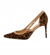 Półbuty damskie - GUESS PÓŁBUTY DAMSKIE PANTERKOWE Z PASKAMI SKÓRA NATURALNA 40 GNA - miniaturka - grafika 1