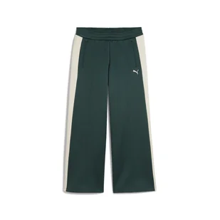 Damskie Spodnie PUMA T7 LOW RISE TRACK PANTS OP 62980375 – Zielony - Spodnie damskie - miniaturka - grafika 1