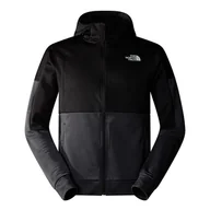 Bluzy sportowe męskie - Bluza The North Face Full-Zip 0A857EMN81 - czarna - miniaturka - grafika 1