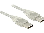 Kable USB - Delock Kabel USB AM-AM USB 2.0 1m przezroczysty KKDOKUBU0380 [5621623] - miniaturka - grafika 1