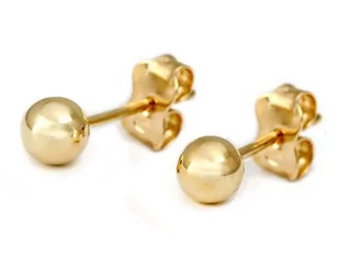 Złote Kolczyki 585 Kuleczki 3Mm Sztyft 0,32G - Kolczyki - miniaturka - grafika 1