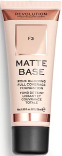 Makeup Revolution Matte Base podkład kryjący odcień F3 28 ml - Podkłady do twarzy - miniaturka - grafika 1