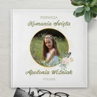Albumy fotograficzne - Duży album na zdjęcia z Twoim zdjęciem dla dziewczynki na komunię - miniaturka - grafika 1