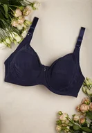 Biustonosze - Granatowy Klasyczny Biustonosz z Regulowanymi Ramiączkami Jaymes - Born2be - miniaturka - grafika 1