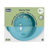 Miseczki i talerzyki dla dzieci - Chicco Talerz podgrzewany turkusowy 6m+ - miniaturka - grafika 1