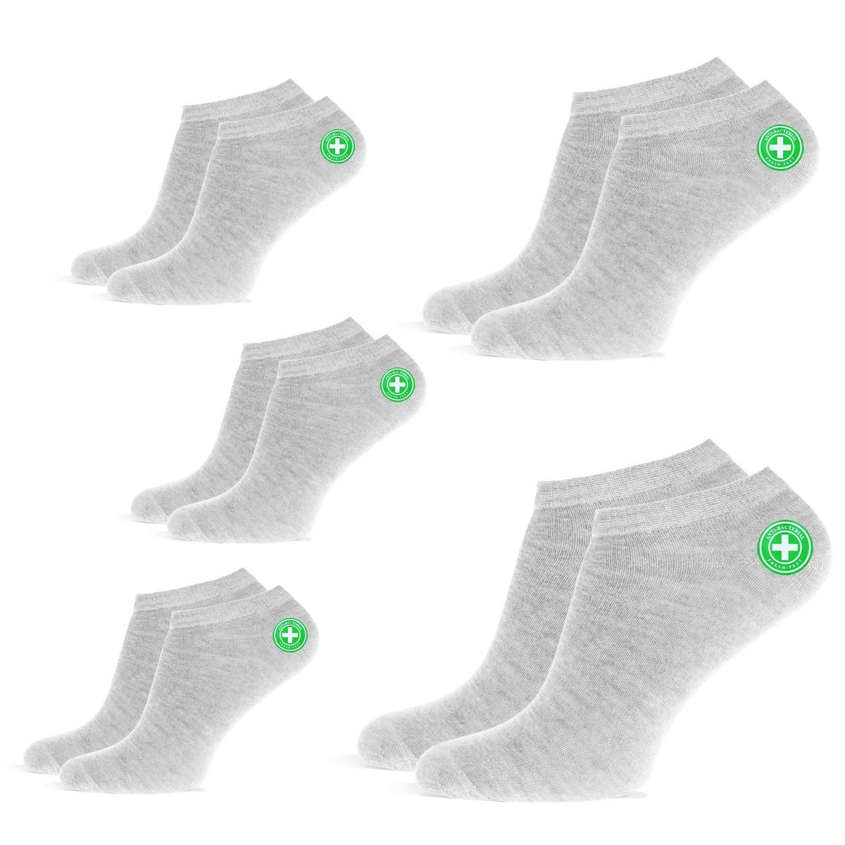 5X STOPKI BAMBUSOWE SKARPETKI KOMFORTOWE MĘSKIE 44-46 - SM5-A8112-SZAR-44-46