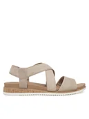 Sandały damskie - Skechers Sandały BOBS Desert Kiss Low 114705/TPE Beżowy - miniaturka - grafika 1