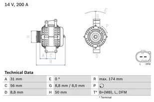 Alternator Bosch 0 986 046 340 - Alternatory - miniaturka - grafika 1