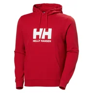 Bluzy męskie - Męska Bluza HELLY HANSEN HH LOGO HOODIE 2.0 30394_162 – Czerwony - miniaturka - grafika 1