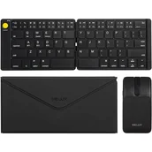 Zestawy myszka + klawiatura - Zestaw składana klawiatura bezprzewodowa Delux KF10 i mysz MF10PR - miniaturka - grafika 1