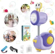 Bańki mydlane - Maszynka do baniek mydlanych dla dzieci led na akumulator + płyn - miniaturka - grafika 1