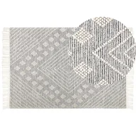 Dywany - Dywan wełniany 160 x 230 cm szaro-biały SAVUR - miniaturka - grafika 1