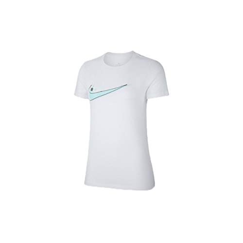 Nike Damska koszulka W Nsw podwójna koszulka Swoosh biały XXL