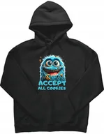 Bluzy dla dziewczynek - Bluza dziecięca Ciastko śmieszna IT z nadrukiem Prezent czarna R-9-11 A845 - miniaturka - grafika 1