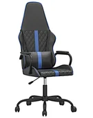 Fotele gamingowe - Czarno niebieski masujący fotel gamingowy C1-P55 - miniaturka - grafika 1