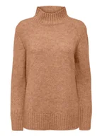Swetry damskie - ONLY Sweter w kolorze karmelowym - miniaturka - grafika 1
