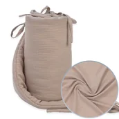 Ochraniacze do łóżeczka - OCHRANIACZ 180x30 DO ŁÓŻECZKA MUŚLINOWY PREMIUM Kerstin - miniaturka - grafika 1