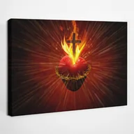 Ikony i obrazy sakralne - Najświętsze Serce Jezusa - obraz polycanvas, 30x20 - miniaturka - grafika 1