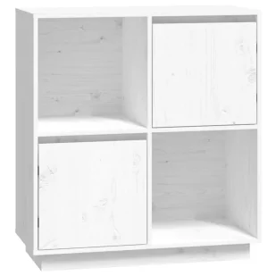 Biały drewniany regał zamykany skandynawski R2-E86 - Regały - miniaturka - grafika 1