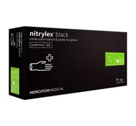Rękawiczki jednorazowe - BEZPUDROWE RĘKAWICZKI NITRYLOWE ROZMIAR S 100 SZTUK CZARNE - miniaturka - grafika 1