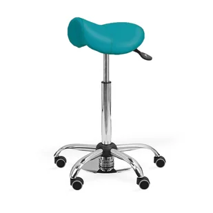 taboret UBM MEDICA STS Zieleń medyczna 06 Siedzisko z nożną regulacją wysokości tapicerowane - Meble i wyposażenie gabinetów medycznych - miniaturka - grafika 1
