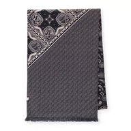 Apaszki i szaliki męskie - Męski szal jedwabny we wzory - miniaturka - grafika 1