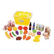 Zabawki AGD - Playgro Mój mały koszyk z jedzeniem, 32 części, 3752 - miniaturka - grafika 1