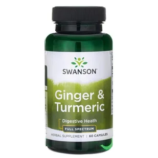 SWANSON Imbir 300mg i kurkuma 300mg FS Ginger & Turmeric 60 kapsułek - Suplementy naturalne - miniaturka - grafika 2