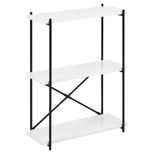 Actona Regał Na Książki Panana 75X60X25 Biały + Czarny - Regały - miniaturka - grafika 1