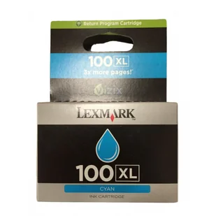 14N1069B LEXMARK 100XL WKŁAD ATRAMENTOWY CYJAN - Tusze oryginalne - miniaturka - grafika 1