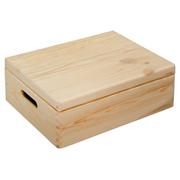 Pudła i pojemniki do przechowywania - Kesper 69501 uniwersalny pudełko 40 x 30 x 14 cm z pokrywką z drewna sosnowego, brązowy, 40 x 30 x 14 cm 69501 - miniaturka - grafika 1