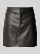 Spódnice - Spódnica mini z imitacji skóry model ‘KATE’ - miniaturka - grafika 1