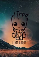 Podkładki pod mysz - PODKŁADKA POD MYSZ Z Nadrukiem 22x18 cm Groot Marvel Tekst Prezent - miniaturka - grafika 1