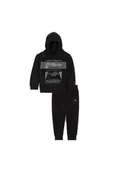 Komplety dla niemowląt - Dwuczęściowy dzianinowy zestaw z bluzą dla niemowląt (1224 M) Jordan MJ Flight MVP - Czerń - Nike - miniaturka - grafika 1