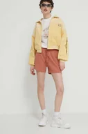 Spodenki damskie - Roxy szorty bawełniane kolor brązowy gładkie high waist ERJNS03496 - miniaturka - grafika 1