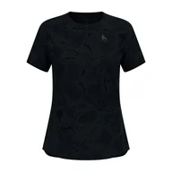 Koszulki sportowe damskie - Damska koszulka do biegania Odlo Zeroweight Engineered Chill-Tec black melange - S - miniaturka - grafika 1