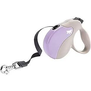 Ferplast 75712019 Rollleine Amigo Mit Wechselcover Small, Tape, Beige-Violett - Smycze dla psów - miniaturka - grafika 1