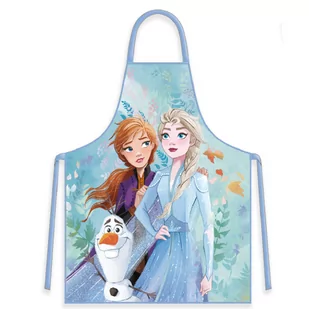 Fartuszek dla dziecka + czapka szefa Frozen Anna Elsa Olaf Disney niebieski - Śliniaki i fartuszki - miniaturka - grafika 1