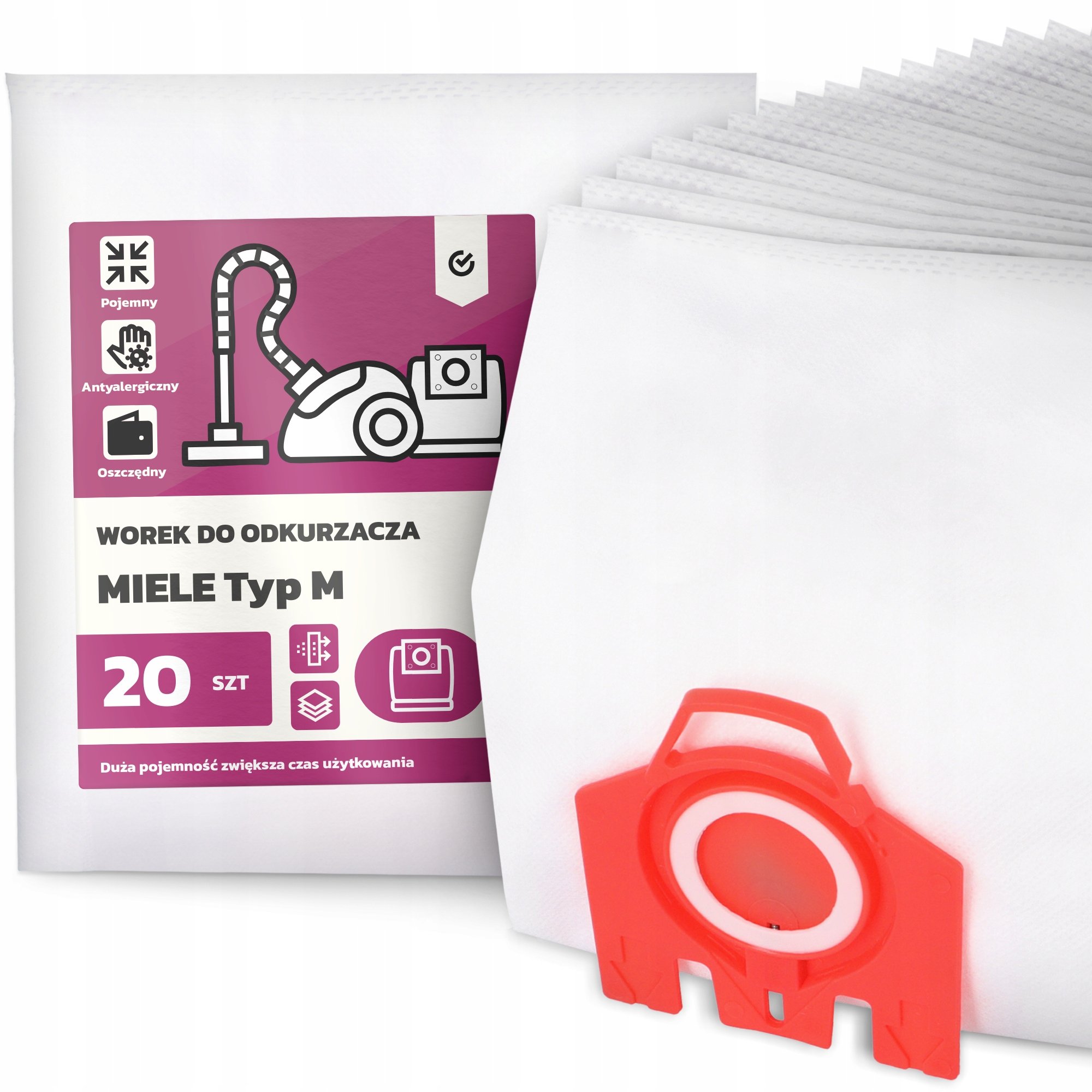 20x Worek do Odkurzacza Miele Typ M Syntetyczny Duży Mocny Torba Worki G9