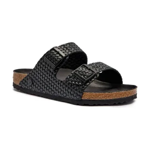 Birkenstock Skórzane klapki Arizona Rivet Logo - Klapki i japonki męskie - miniaturka - grafika 1