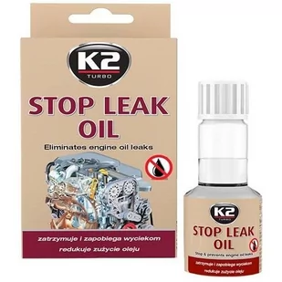 K2 STOP LEAK OIL 50ml: Zatrzymuje i zapobiega wyciekom, redukuje zużycie oleju T377 - Płyny eksploatacyjne do aut - miniaturka - grafika 1