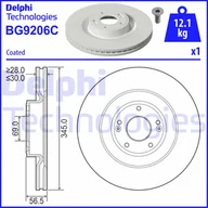 Tarcze hamulcowe - Tarcza hamulcowa DELPHI BG9206C - miniaturka - grafika 1
