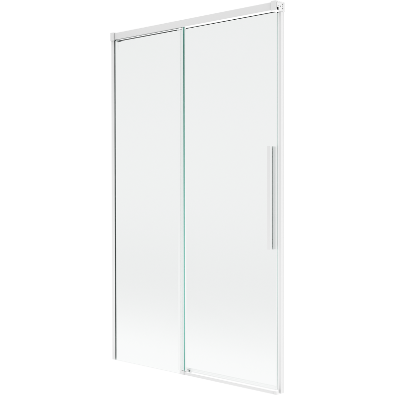 Mexen Rox parawan nawannowy 2-skrzydłowy rozsuwany 100 x 150 cm, transparent, biały - 8C9-100-001-20-00
