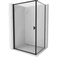 Kabiny prysznicowe - Mexen Mist-B kabina prysznicowa uchylna lewa 90 x 95 cm, czarna ramka, czarna - 8A2T-090-095-70-70-L - miniaturka - grafika 1