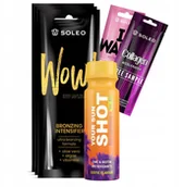 Balsamy i kremy do opalania - Soleo Wow! 3x15ml Utra Bronzer Do Opalania + Gratisy - miniaturka - grafika 1