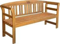 Ławki ogrodowe - Elior drewniana ławka ogrodowa Nuln, brązowa 4109 - miniaturka - grafika 1